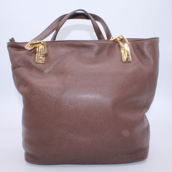 Michael Kors Jet Set Dark Brown Pebble Leather Tote - New with defects - Picture 14 of 15